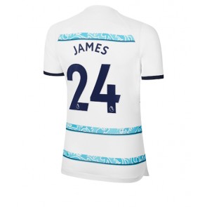 Chelsea Reece James #24 kläder Kvinnor 2022-23 Bortatröja Kortärmad